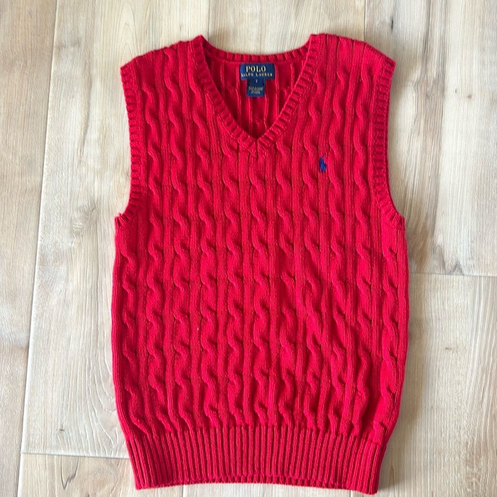 Boys size Polo Ralph Lauren size 7 Sweater vest.